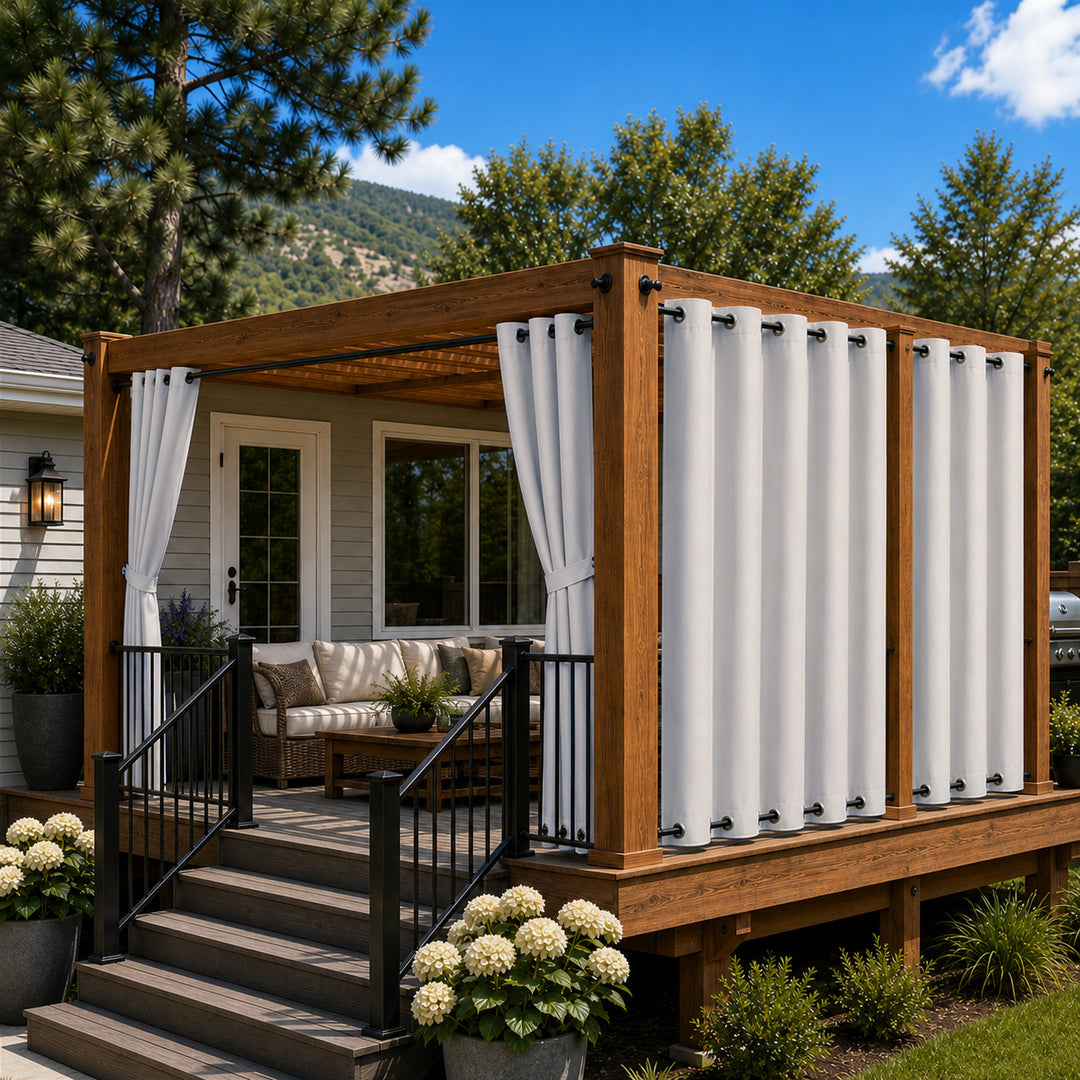 Deck Curtains With Grommets Top &amp; Bottom, Waterproof Deck Curtains, Grommets Top &amp; Bottom Deck Curtains, 1 Pcs