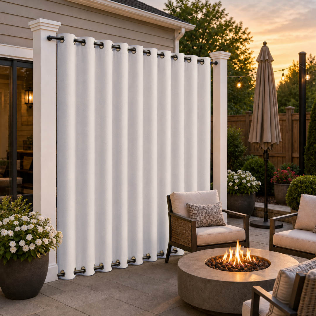 Patio Curtains With Grommets Top &amp; Bottom, Waterproof Patio Curtains, Grommets Top &amp; Bottom Patio Curtains, 1 Pcs