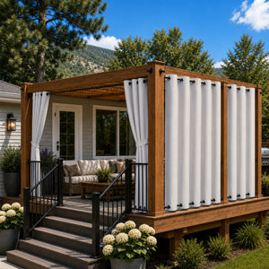 Deck Curtains With Grommets Top & Bottom, Waterproof Deck Curtains, Grommets Top & Bottom Deck Curtains, 1 Pcs