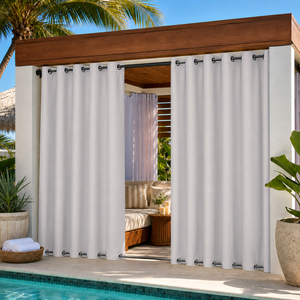 Cabana Curtains With Grommets Top & Bottom, Waterproof Cabana Curtains, Grommets Top & Bottom Cabana Curtains, 1 Pcs