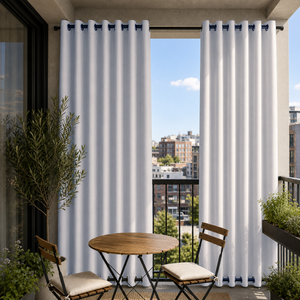 Balcony Curtains With Grommets Top & Bottom, Waterproof Balcony Curtains, Grommets Top & Bottom Balcony Curtains, 1 Pcs