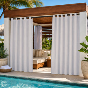 Cabana Curtains With Velcro Tab Top, Outdoor Cabana Curtains, Waterproof Velcro Tab Top Cabana Curtains, 1 Pcs