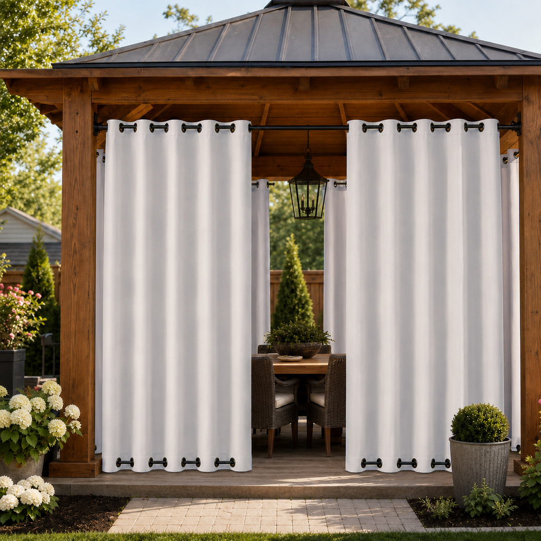 Gazebo Curtains With Grommets Top &amp; Bottom, Waterproof Gazebo Curtains, Grommets Top &amp; Bottom Gazebo Curtains, 1 Pcs