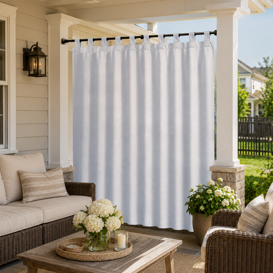 Porch Curtains With Tab Top, Outdoor Porch Curtains, Waterproof Tab Top Porch Curtains, 1 Pcs