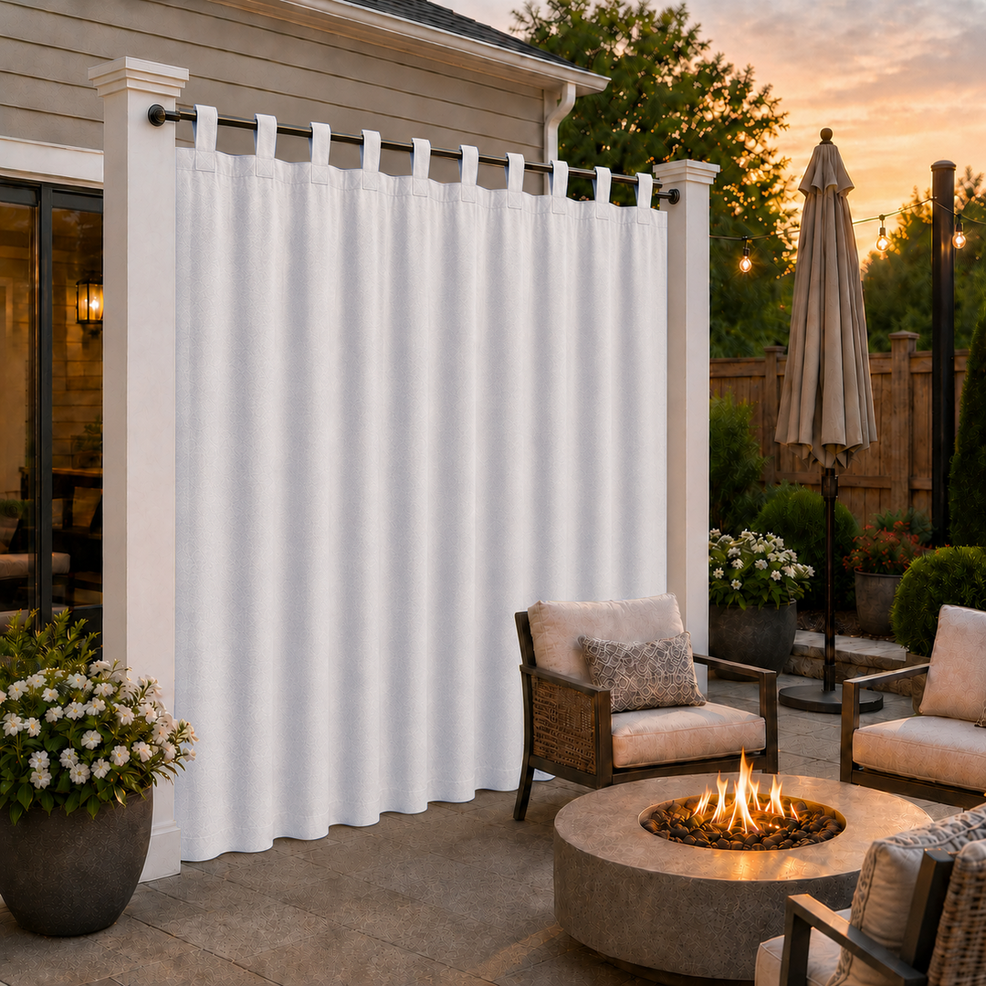 Patio Curtains With Velcro Tab Top, Outdoor Patio Curtains, Waterproof Patio Curtains, 1 Pcs