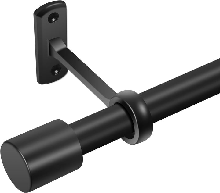 Curtain Rod 37" to 72" / 72” to 144” Adjustable, 1 Inch Diameter Curtain Rods, Black Or Brushed Nickel Adjustable Curtain Rod