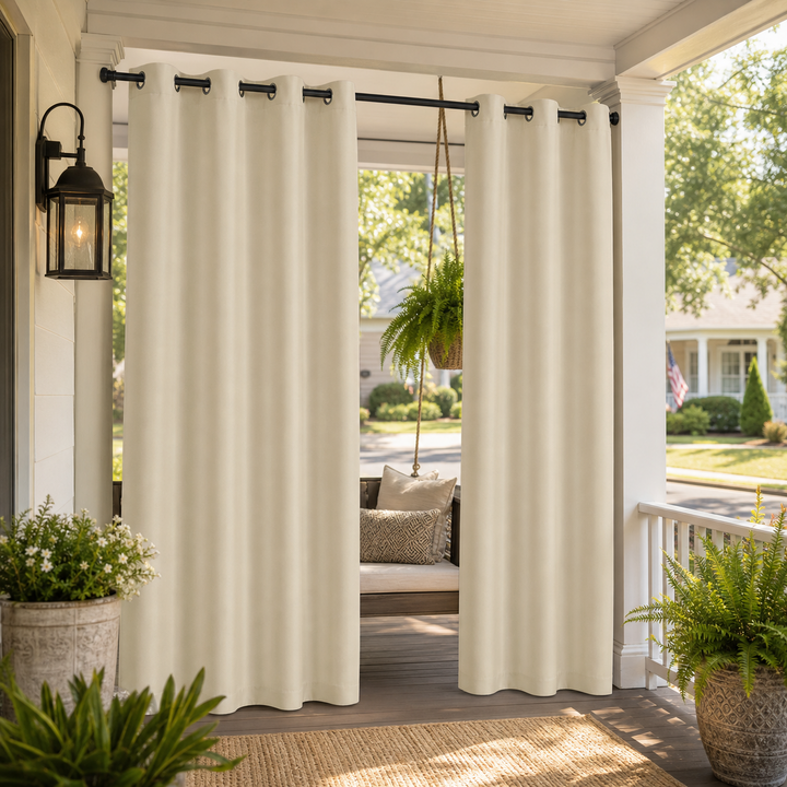 Porch Curtains With Grommets Top, Waterproof Porch Curtains, Grommets Top Porch Curtains, 1 Pcs