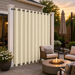 Patio Curtains With Grommets Top & Bottom, Waterproof Patio Curtains, Grommets Top & Bottom Patio Curtains, 1 Pcs