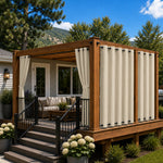 Deck Curtains With Grommets Top & Bottom, Waterproof Deck Curtains, Grommets Top & Bottom Deck Curtains, 1 Pcs