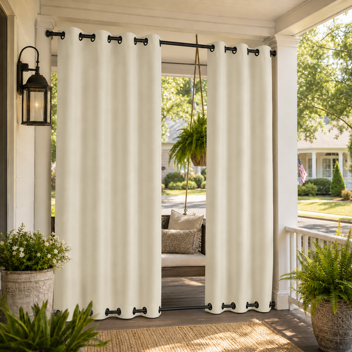 Porch Curtains With Grommets Top &amp; Bottom, Waterproof Porch Curtains, Grommets Top &amp; Bottom Porch Curtains, 1 Pcs