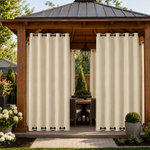 Gazebo Curtains With Grommets Top & Bottom, Waterproof Gazebo Curtains, Grommets Top & Bottom Gazebo Curtains, 1 Pcs