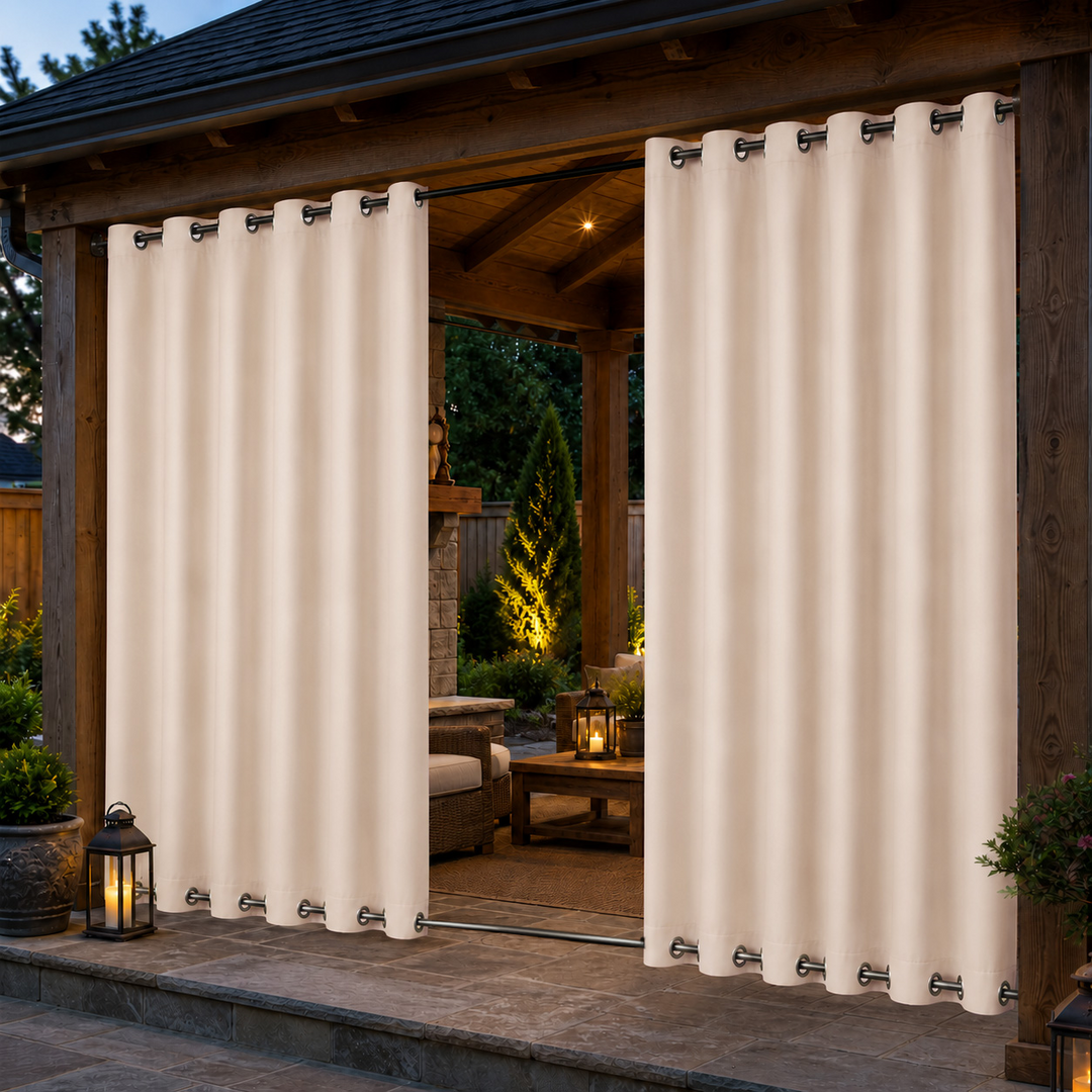 Pavilion Curtains With Grommets Top &amp; Bottom, Waterproof Pavilion Curtains, Grommets Top &amp; Bottom Pavilion Curtains, 1 Pcs