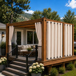 Deck Curtains With Grommets Top & Bottom, Waterproof Deck Curtains, Grommets Top & Bottom Deck Curtains, 1 Pcs