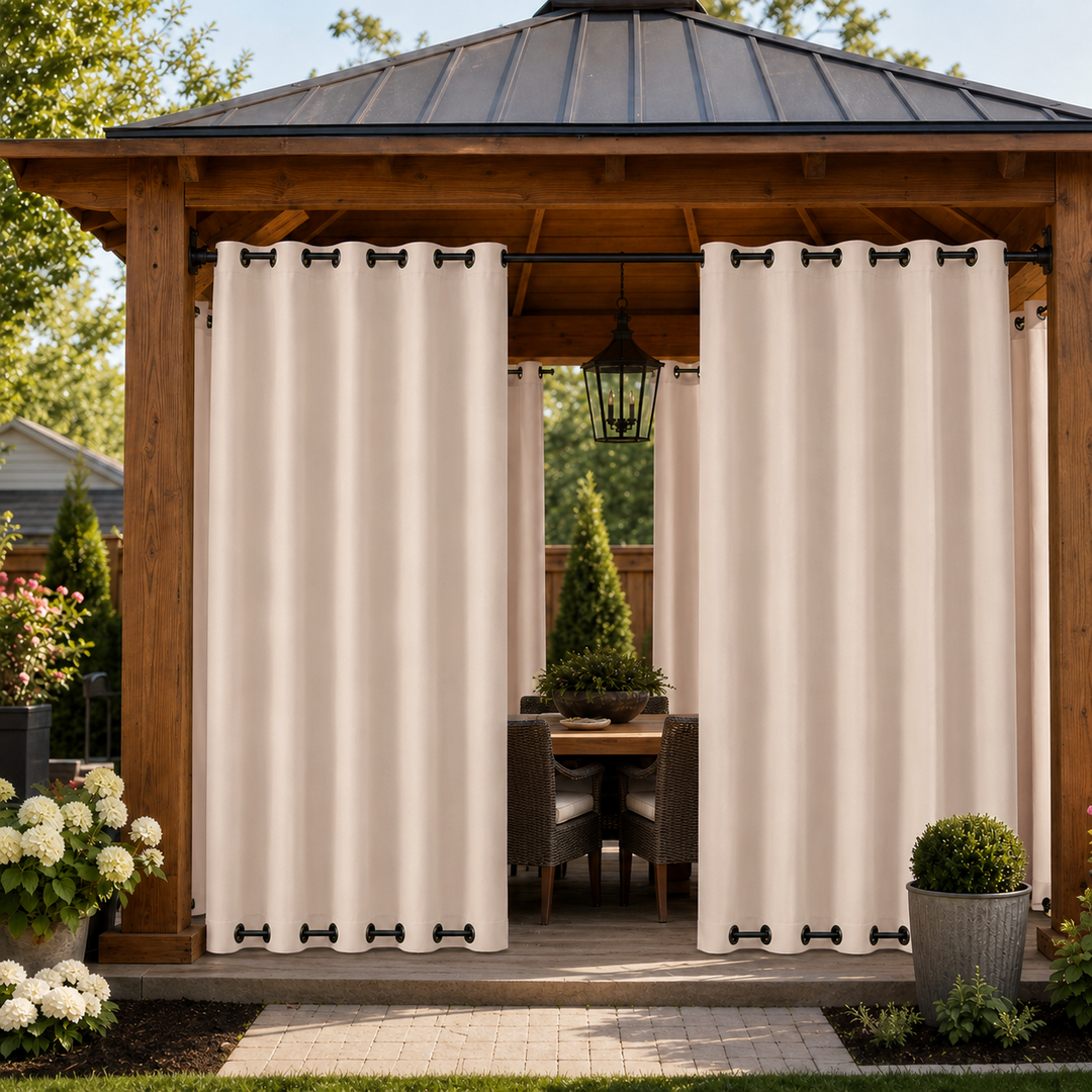 Gazebo Curtains With Grommets Top &amp; Bottom, Waterproof Gazebo Curtains, Grommets Top &amp; Bottom Gazebo Curtains, 1 Pcs