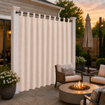 Patio Curtains With Velcro Tab Top, Outdoor Patio Curtains, Waterproof Patio Curtains, 1 Pcs