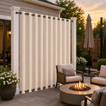 Patio Curtains With Grommets Top & Bottom, Waterproof Patio Curtains, Grommets Top & Bottom Patio Curtains, 1 Pcs