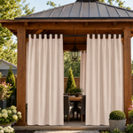 Gazebo Curtains With Velcro Tab Top, Outdoor Gazebo Curtains, Waterproof Velcro Tab Top Gazebo Curtains, 1 Pcs