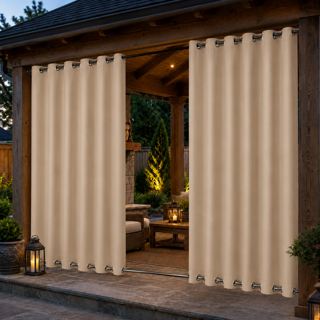Pavilion Curtains With Grommets Top &amp; Bottom, Waterproof Pavilion Curtains, Grommets Top &amp; Bottom Pavilion Curtains, 1 Pcs