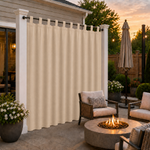Patio Curtains With Velcro Tab Top, Outdoor Patio Curtains, Waterproof Patio Curtains, 1 Pcs
