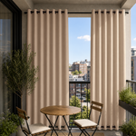 Balcony Curtains With Grommets Top & Bottom, Waterproof Balcony Curtains, Grommets Top & Bottom Balcony Curtains, 1 Pcs