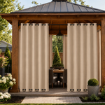 Gazebo Curtains With Grommets Top & Bottom, Waterproof Gazebo Curtains, Grommets Top & Bottom Gazebo Curtains, 1 Pcs