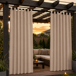 Pergola Curtains With Velcro Tab Top, Outdoor Pergola Curtains, Waterproof Velcro Tab Top Pergola Curtains, 1 Pcs