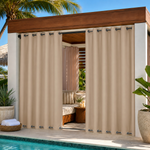 Cabana Curtains With Grommets Top & Bottom, Waterproof Cabana Curtains, Grommets Top & Bottom Cabana Curtains, 1 Pcs