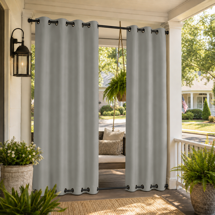Porch Curtains With Grommets Top &amp; Bottom, Waterproof Porch Curtains, Grommets Top &amp; Bottom Porch Curtains, 1 Pcs