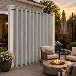 Patio Curtains With Grommets Top & Bottom, Waterproof Patio Curtains, Grommets Top & Bottom Patio Curtains, 1 Pcs