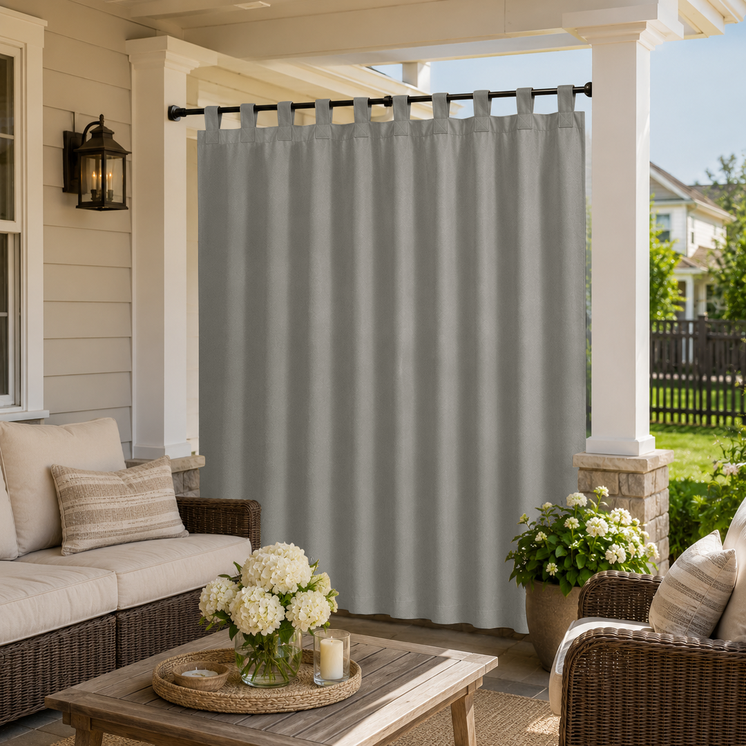 Porch Curtains With Tab Top, Outdoor Porch Curtains, Waterproof Tab Top Porch Curtains, 1 Pcs
