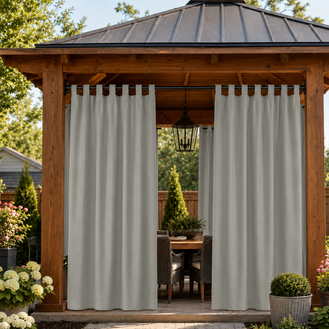 Gazebo Curtains With Tab Top, Outdoor Gazebo Curtains, Waterproof Tab Top Gazebo Curtains, 1 Pcs