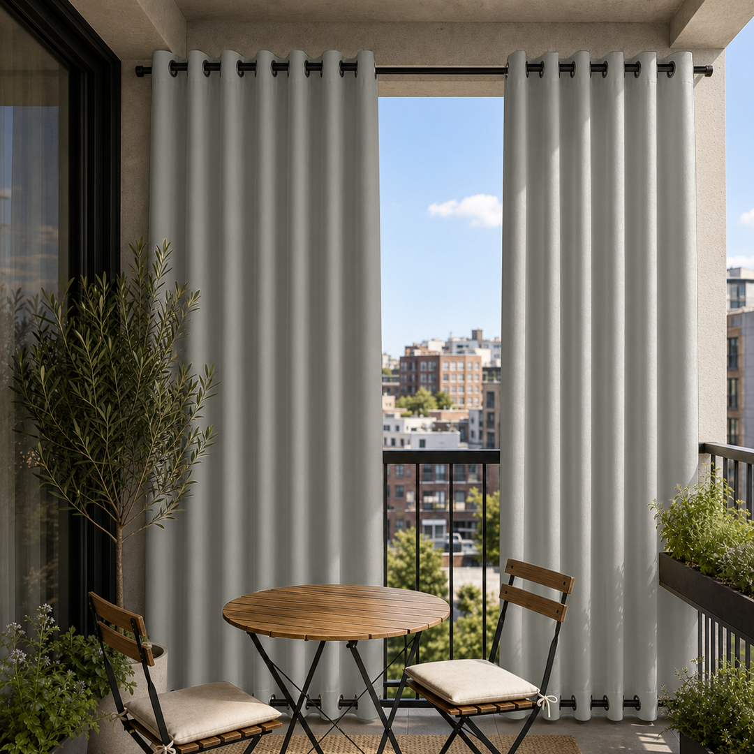 Balcony Curtains With Grommets Top &amp; Bottom, Waterproof Balcony Curtains, Grommets Top &amp; Bottom Balcony Curtains, 1 Pcs