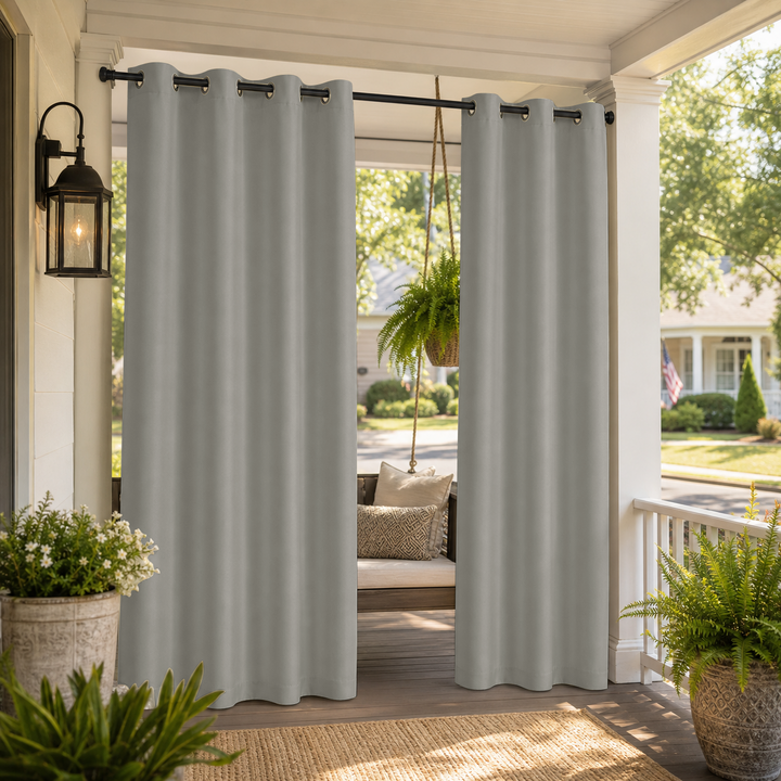 Porch Curtains With Grommets Top, Waterproof Porch Curtains, Grommets Top Porch Curtains, 1 Pcs