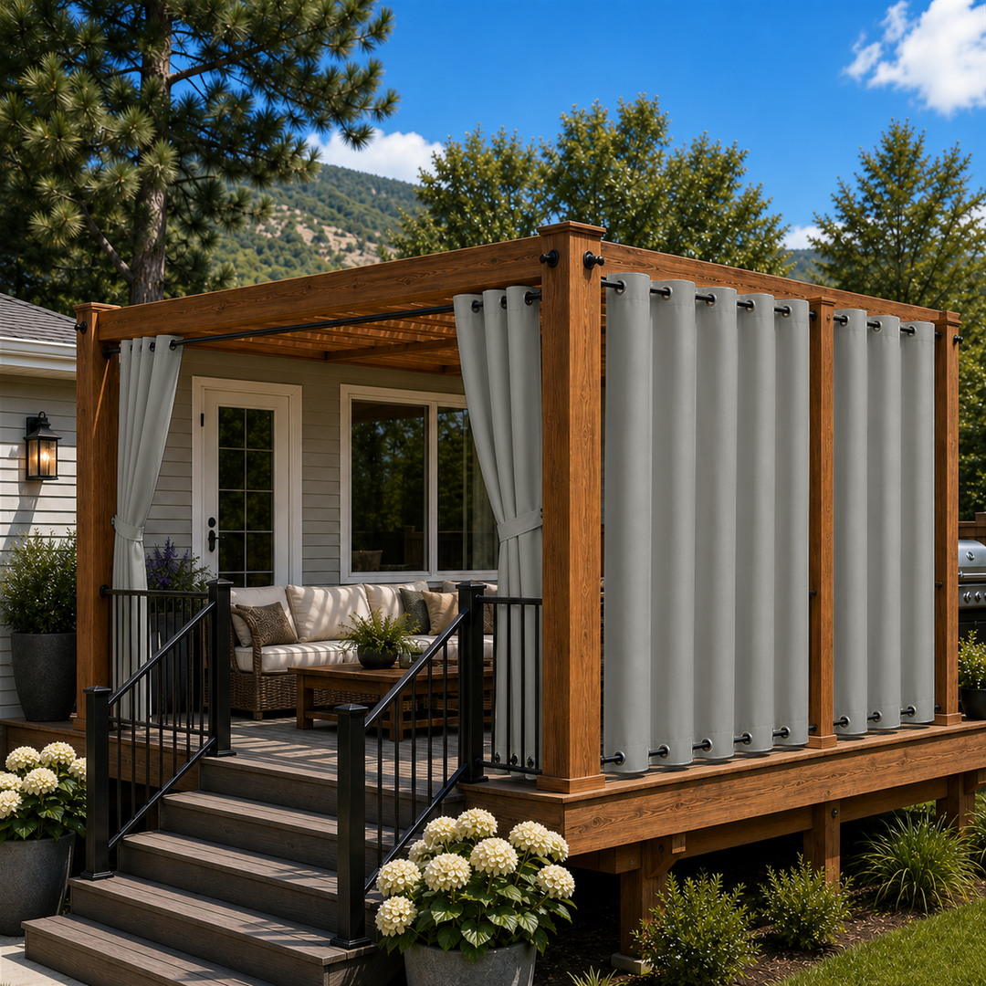 Deck Curtains With Grommets Top &amp; Bottom, Waterproof Deck Curtains, Grommets Top &amp; Bottom Deck Curtains, 1 Pcs
