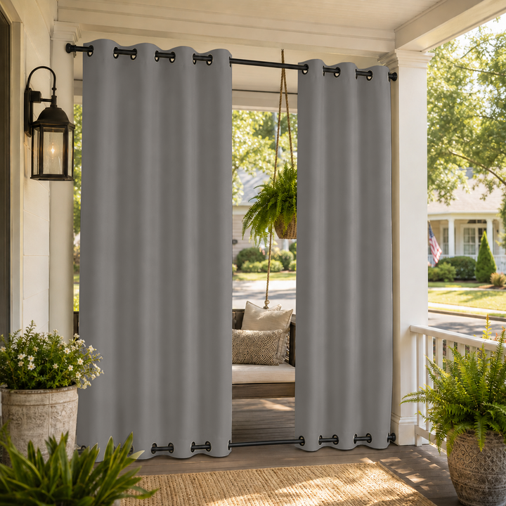 Porch Curtains With Grommets Top &amp; Bottom, Waterproof Porch Curtains, Grommets Top &amp; Bottom Porch Curtains, 1 Pcs