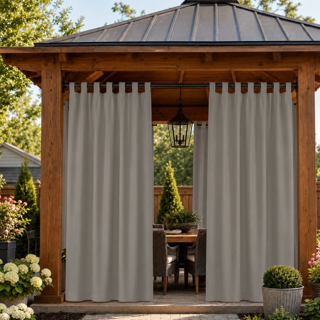 Gazebo Curtains With Tab Top, Outdoor Gazebo Curtains, Waterproof Tab Top Gazebo Curtains, 1 Pcs