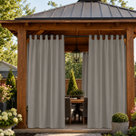 Gazebo Curtains With Velcro Tab Top, Outdoor Gazebo Curtains, Waterproof Velcro Tab Top Gazebo Curtains, 1 Pcs