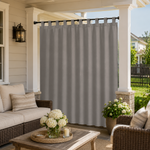 Porch Curtains With Velcro Tab Top, Outdoor Porch  Curtains, Waterproof Velcro Tab Top Porch Curtains, 1 Pcs
