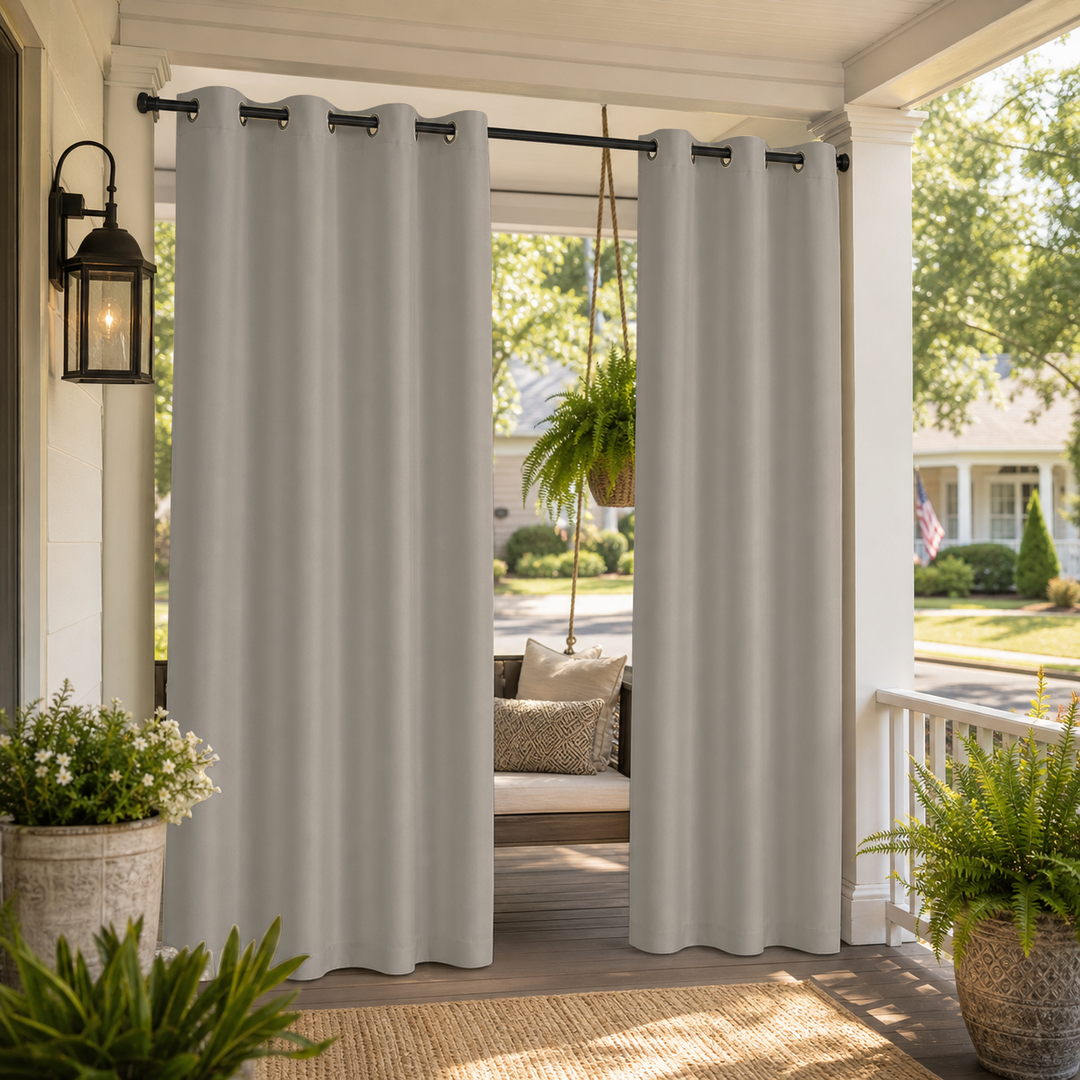 Porch Curtains With Grommets Top, Waterproof Porch Curtains, Grommets Top Porch Curtains, 1 Pcs