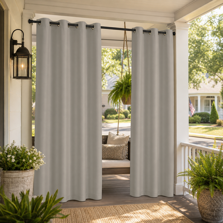Porch Curtains With Grommets Top, Waterproof Porch Curtains, Grommets Top Porch Curtains, 1 Pcs