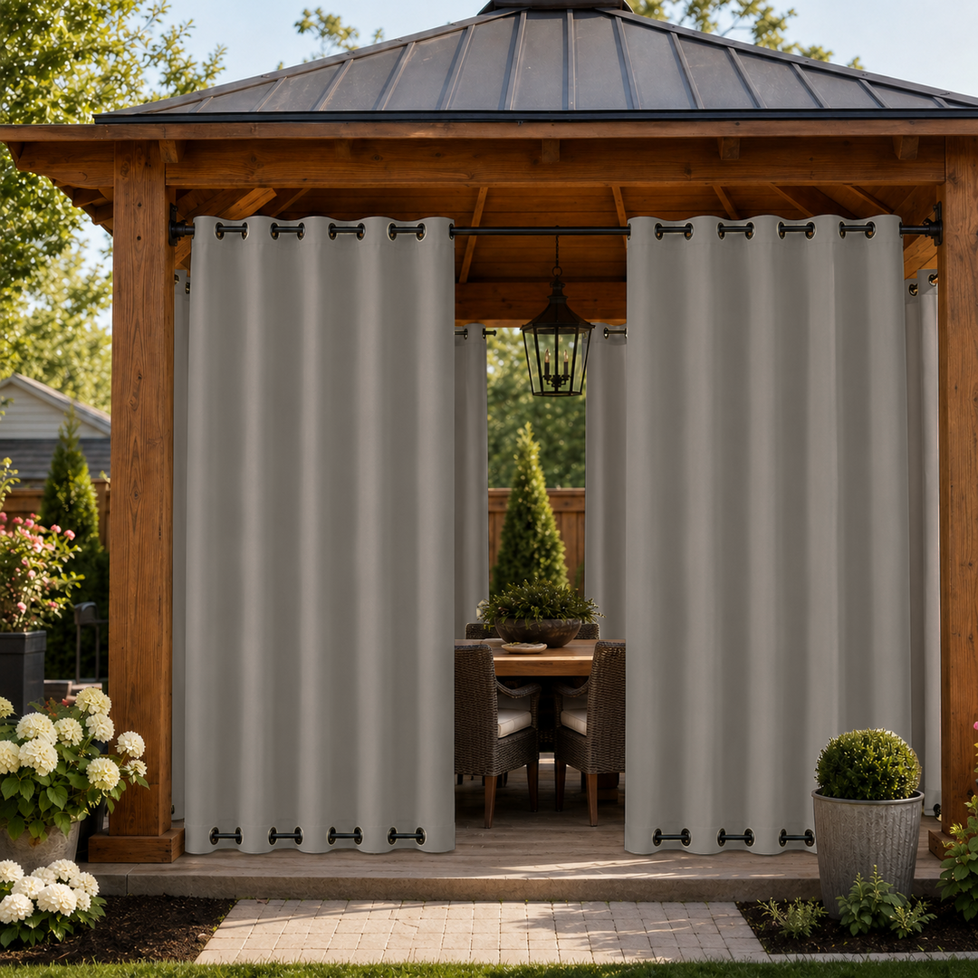 Gazebo Curtains With Grommets Top &amp; Bottom, Waterproof Gazebo Curtains, Grommets Top &amp; Bottom Gazebo Curtains, 1 Pcs