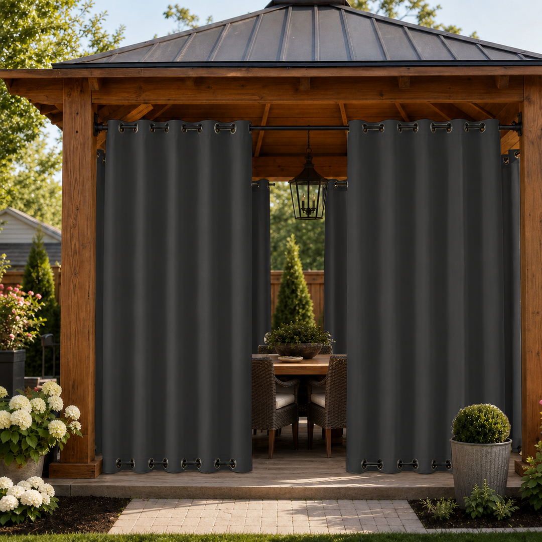Gazebo Curtains With Grommets Top &amp; Bottom, Waterproof Gazebo Curtains, Grommets Top &amp; Bottom Gazebo Curtains, 1 Pcs