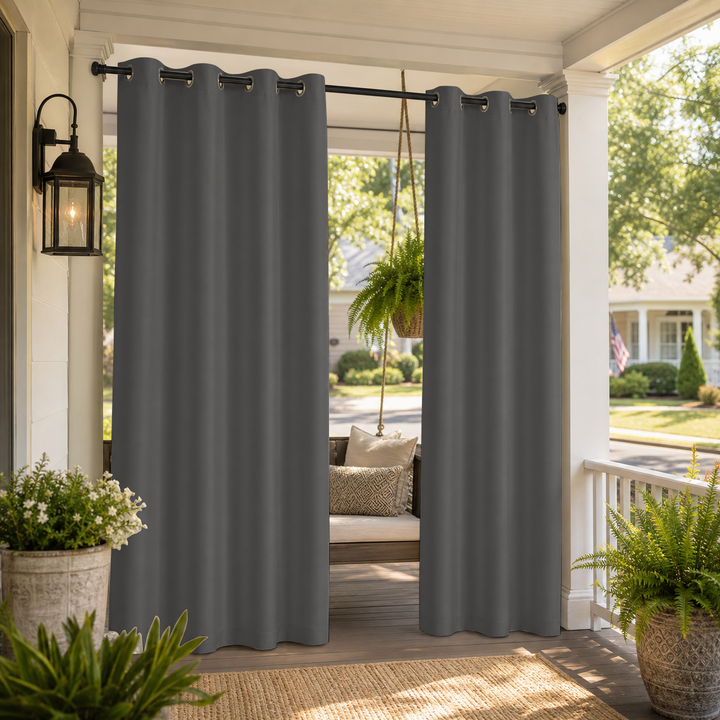 Porch Curtains With Grommets Top, Waterproof Porch Curtains, Grommets Top Porch Curtains, 1 Pcs