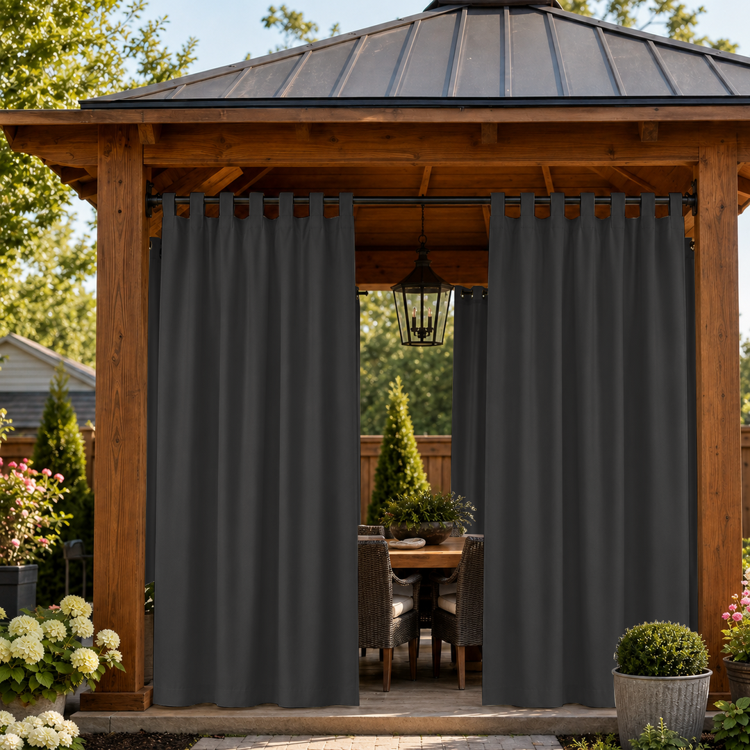 Gazebo Curtains With Tab Top, Outdoor Gazebo Curtains, Waterproof Tab Top Gazebo Curtains, 1 Pcs