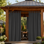 Gazebo Curtains With Velcro Tab Top, Outdoor Gazebo Curtains, Waterproof Velcro Tab Top Gazebo Curtains, 1 Pcs