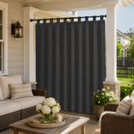 Porch Curtains With Velcro Tab Top, Outdoor Porch  Curtains, Waterproof Velcro Tab Top Porch Curtains, 1 Pcs