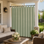 Porch Curtains With Velcro Tab Top, Outdoor Porch  Curtains, Waterproof Velcro Tab Top Porch Curtains, 1 Pcs