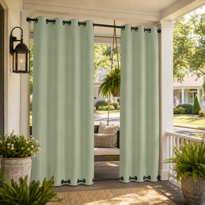 Porch Curtains With Grommets Top &amp; Bottom, Waterproof Porch Curtains, Grommets Top &amp; Bottom Porch Curtains, 1 Pcs