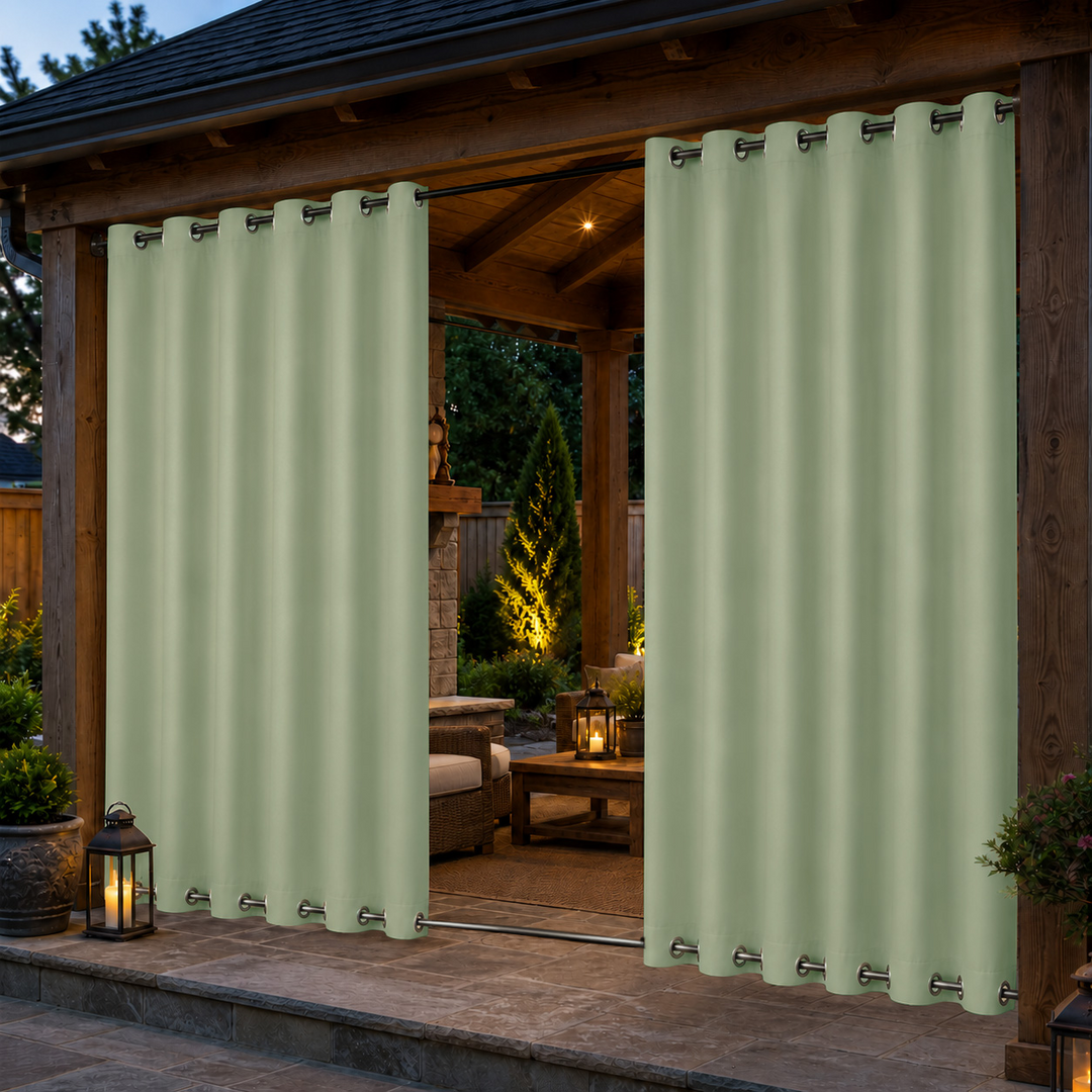 Pavilion Curtains With Grommets Top &amp; Bottom, Waterproof Pavilion Curtains, Grommets Top &amp; Bottom Pavilion Curtains, 1 Pcs