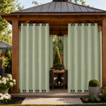 Gazebo Curtains With Grommets Top & Bottom, Waterproof Gazebo Curtains, Grommets Top & Bottom Gazebo Curtains, 1 Pcs